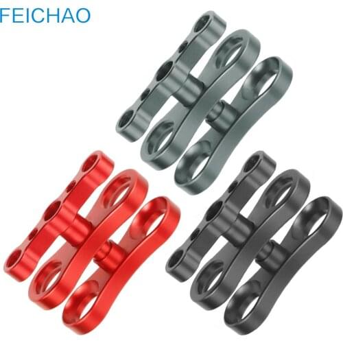 2x Diving 1 inch Ball Clamp Anti-Drop Tripod Butterfly Clip Joint 1/4 3/8 Mount for Gopro Camera Underwater Light Torch Bracket