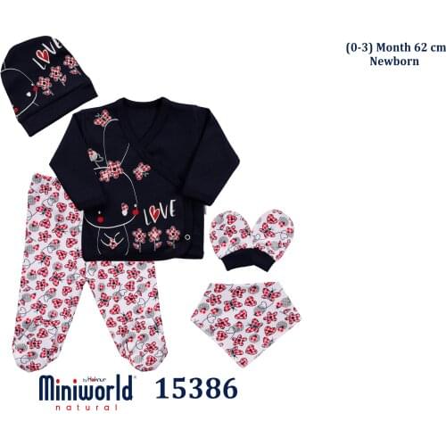 5 pcs Baby Clothes 0-3 m Spring Summer Newborn Clothing Gift Set Cotton Girls Boys Baby Clothes Baby outfit 15386
