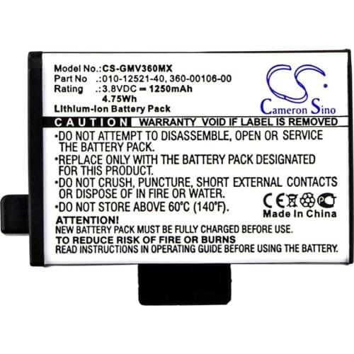 Cameron Sino 1250mah battery for GARMIN Virb 360 010-12521-40 360-00106-00 batteries