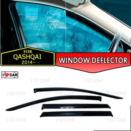 Window deflector for Nissan Qashqai 2014- car window deflector wind guard vent sun rain visor cover car decor