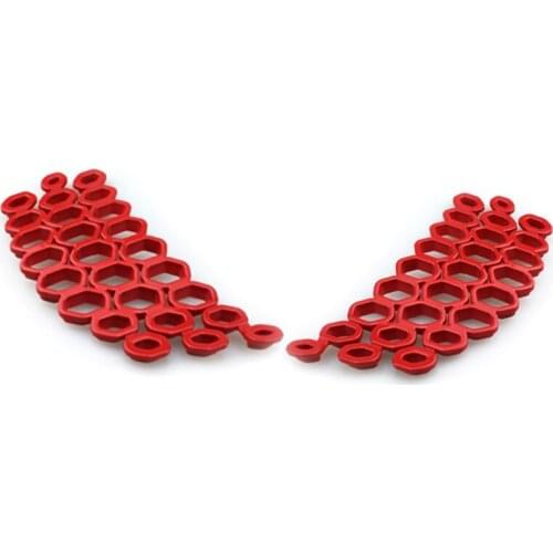 Grille Decoration Net Red Plastic Honeycomb Decorative Sticker Car Styling Accessories for Mercedes New Smart 453 Fortwo Forfour