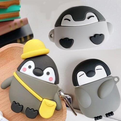 For Airpods Pro 3D Cute Cartoon Hat Backpack Penguin Baby Earpods Case for Apple Airpods 1 2 3 Wireless Earphone Protector Cover