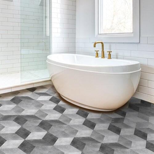 Funlife® Grunge Hexagon Tile Sticker Peel & Stick Self-Adhesive Kitchen Backsplash Wall sticker kitchen Easy to Clean DIY PVC