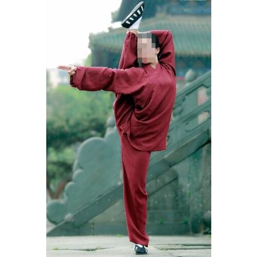 21color Unisex KIDS&ADULT Linen Wudang tai chi uniforms shaolin monk clothing wing chun kung fu suits taoist robe green/gray