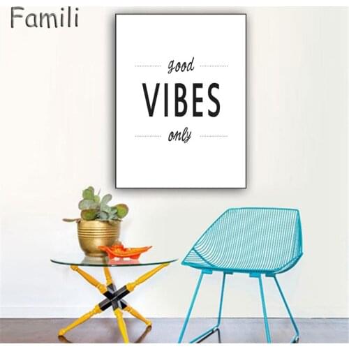 Nordic Minimalist Black White Typography Motivational Life Quotes Big Art Print Poster Wall Picture Canvas Painting Home Deco