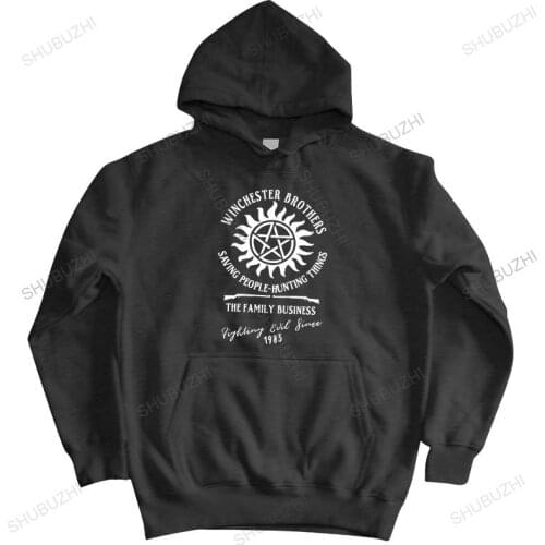 Homme cotton hoodies zipper Supernatural Brothers Huntin Things hoodie - Dean Sam Castiel men autumn sweatshirt male pullover