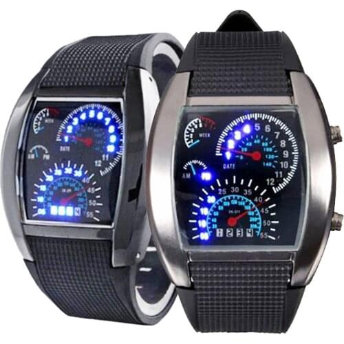 Men Women Watch Fashion LED Outdoor Adventure Silicone Band Date Display Sports Electronic Wrist Watch