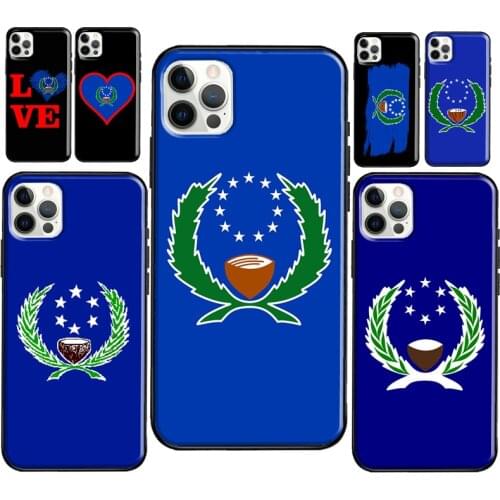 Pohnpei Ponape Flag Soft Case For iPhone 12 11 Pro Max XS XR X 12 mini 5S SE 2020 6S 7 8 Plus Phone Cover
