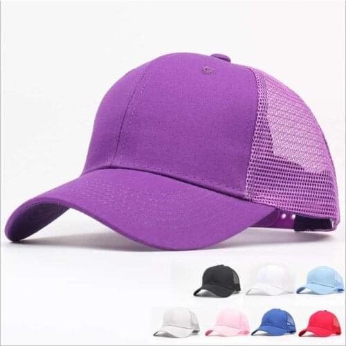 MYZOPER 2019 New Fashion Solid Color Mesh Hollow Baseball Cap Casual Tide Adjustable Unisex Adult Cap Summer Hat