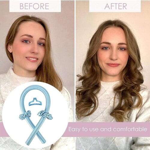 Heatless Curling Rod Headband Sponge Curler With Hair Ties And Clip No Heat Curls Ribbon Hair Roller Curling Rod Hair Styling