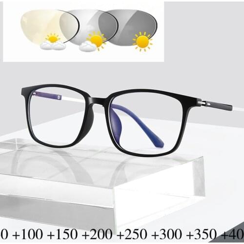 Transition Photochromic Reading Glasses Women Optical Hyperopia Metal Frame UV400 Sunglasses Hyperopia Reading diopter glassesNX