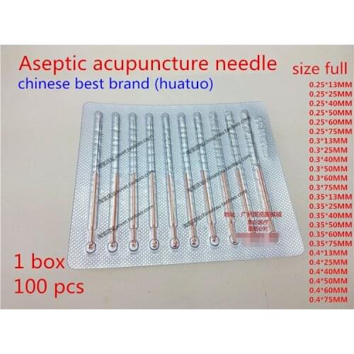 Disposable acupuncture needle copper handle sterilizing acupuncture needle 100pcs/bag Chinese traditional medical massage needle