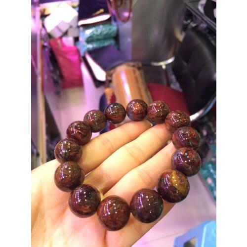 Genuine Natural Red Pietersite Gems Stone Round Beads Stretch Women Man Bracelet 16mm AAAA