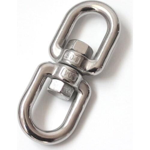 Mini Stainless Steel Double Eyes End Swivel Marine 304/316 Eye-Eye End Swivel Anchor Chain Connector Shackle 4mm 5mm 6mm