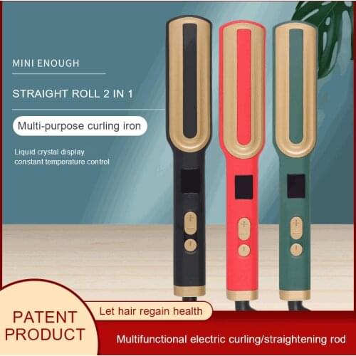 Hair Comb Brush Styling Hair Dryer Straightening Curling Heating Hair Curler Care 2021 New Quick Beard Hair Styler For Men