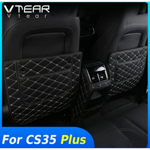 Vtear For Changan CS35 Plus decoration seat rear anti-kick mat Car carpet cover interior styling Anti-dirty accessories parts