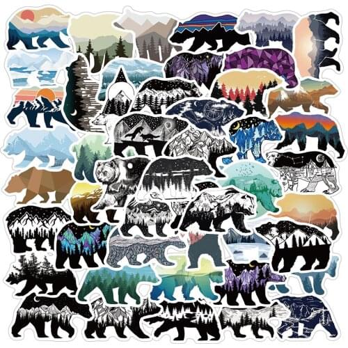 10/30/50PCS Hilltop Colorful Bears Stickers Skateboard Fridge Guitar Laptop Motorcycle Luggage Cool Cartoon Sticker Decal Toy