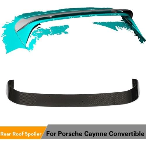 Rear Trunk Spoiler Boot Lip Wing For Porsche Cayenne 2018 - 2020 Not for Coupe Carbon Fiber