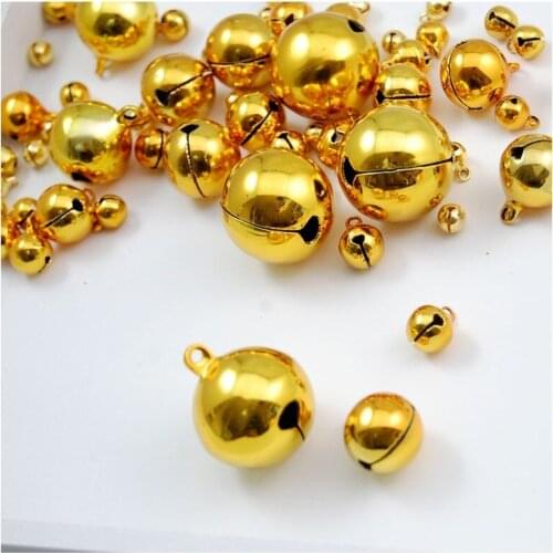 Gold Jingle Christmas Bells Craft Bells DIY Bells for Wreath, Holiday Home and Christmas Decoration