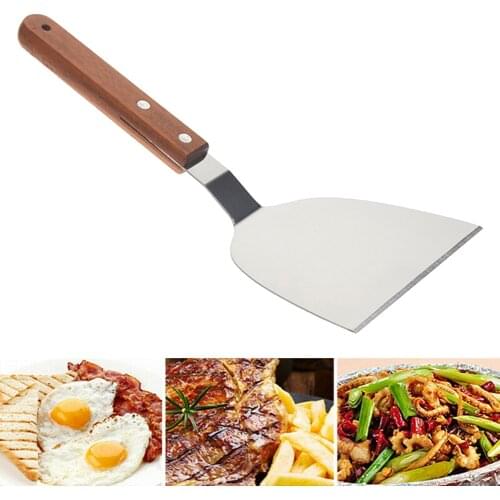 1x Large Barbecue Spatula Hamburger Turner Burger Flipper BBQ Stainless Steel Hamburger Turner For Pan