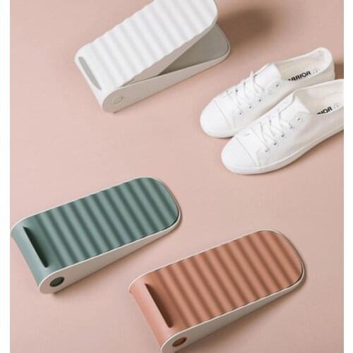 1PC Durable Adjustable Shoe Rack Organizer Footwear Support Slot Space Saving Cabinet Closet Stand Shoes Storage Rack Shoebox
