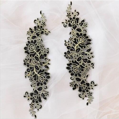 10pcs/lot car bone cording embroidered lace patches applique DIY Apparel Sewing & Fabric dress accessories multiple colors