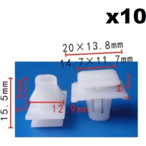10x For Honda CR-V 2002-On Weatherstrip Moulding Clips Retainers 75315-S9A-004 Nylon Retainer Clip