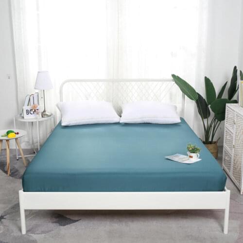 2020 new products Satin cotton Bed cover Fitted Sheet Pillowcases 2/3Pcs Solid color150x200cm/180x200cm Bedding