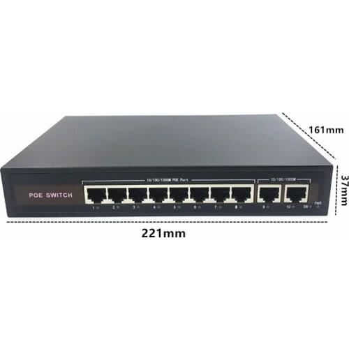 48V Ethernet POE switch with 5/8 10/100Mbps Port IEEE 802.3 af/at Suitable for IP camera/Wireless AP/CCTV camera system