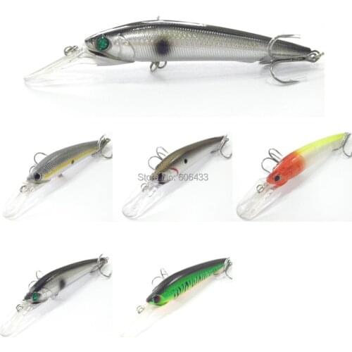 5PCS Sea Fishing suspending Minnow Lure artificial bait Crankbaits hook 17cm/44g Free shipping
