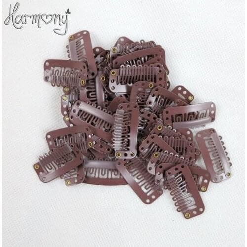 Free shipping!! 100 pieces/bag 2.8cm 6 teeth U shape small hair extension snap clips 6 colors for your choices