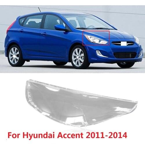 CAPQX 1PCS For Hyundai Accent 2011 2012 2013 2014 Front Headlamp Lampshade Headlight Waterproof Bright Lamp cover Shade Shell