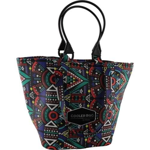 Mizey Black Ethnic Pattern Coolerbag
