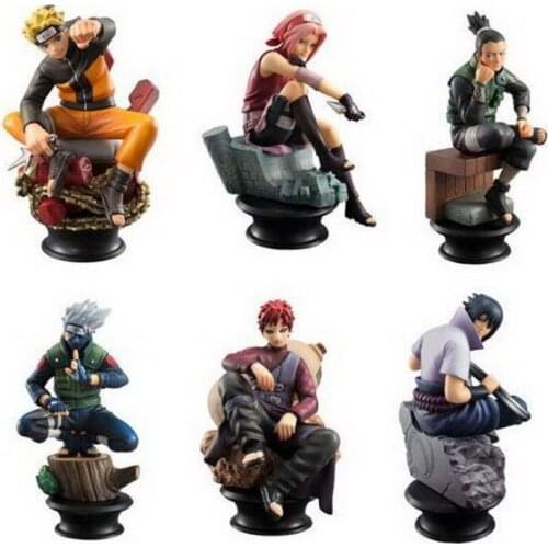 7CM Shippuden Anime Model Dolls Figurine Sasuke Gaara kakashi Action Figures Statue Collectible Toys Figma Kids Gifts