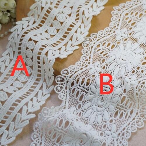 Cotton Embroidered Lace Net Ribbons Fabric Trim Crochet Hollow DIY Sewing Handmade Craft Materials