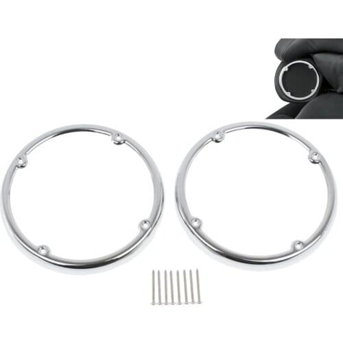 Motorcycle Chrome Rear Speaker Trim For Electra Glide Ultra Limited Tri Glide 98-13 Years FLHTCU, FLHTK, FLHTCUTG