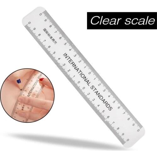 Universal Brand New 1pc Semi Permanent Makeup Guide Ruler Measure Tools Eyebrow Stencil Template Grooming Brow Shaping Styling