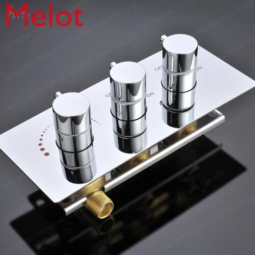 Copper Concealed Wall-Mounted Mixing Valve Dual-Function Hot and Cold Water Switch Valve Two-in Two-out Large Flow Control Valve