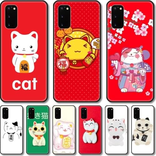 Cute Plutus cat Phone Case For Samsung Galaxy Note S21 20 10 9 E Lite UW Ultra 5G PRO Black Shell Cover