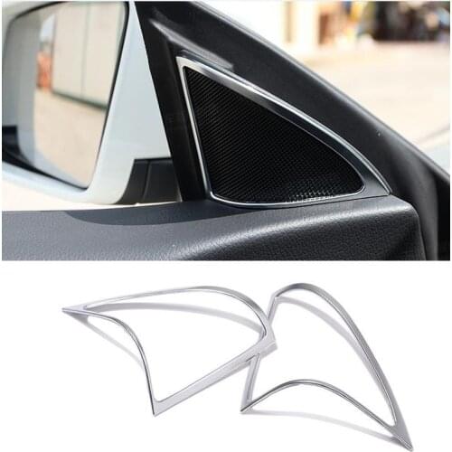 2pcs ABS Chrome Accessory Door Speaker Frame Trim 3D Stickers For Mercedes Benz CLA 200 220 260 W117 C117 Car-Styling 2014-2017