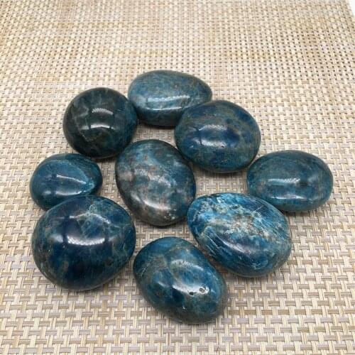 Natural apatite palm stones quartz crystals massage gemstones polished powerful chakras healing reiki Energy home decor