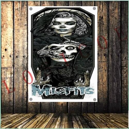 Heavy Metal Band Rock Music Poster High Quality Four-hole Flag Tattoos Cloth Banner Tapestry Bar Cafe Living Room Home Decor