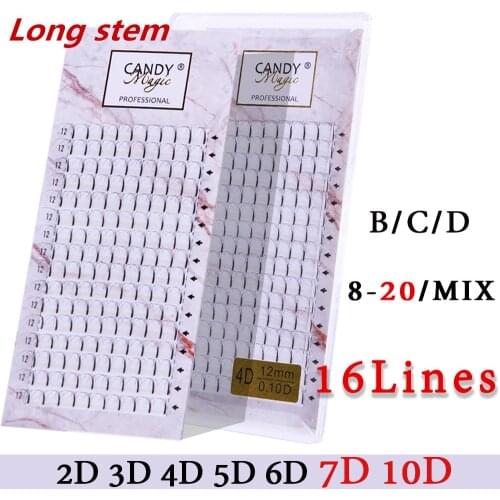 Premade Fans Russian Volume 2d/3d/4d/5d/6d/7d/10d Mink Eyelashes Long Stem Lash Pre made Eyelash Extensions Supplies