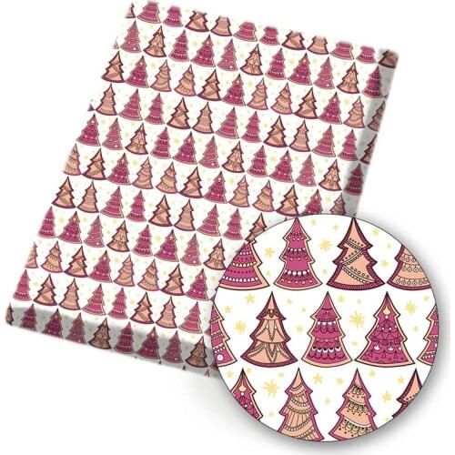 Christmas Polyester Cotton Fabric Printed Cloth Sheet DIY Dress Supplies Home Textile Patches Handmade Bag Material 45*150cm 1pc