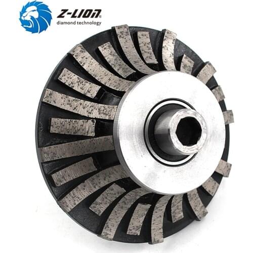 Z-LION B20 Diamond Segmented Profiling Bit Router Bit Edge Grinding Wheel Granite Marble Countertop Abrasive Wheel M14 Thread