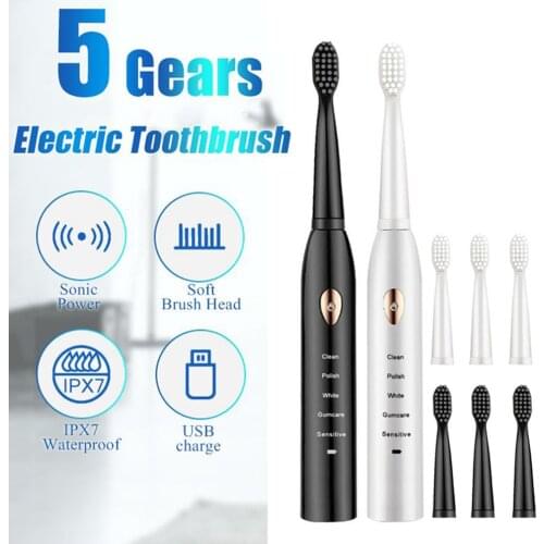 Electric Toothbrush for Men and Women Couple Houseehold Whitening IPX7 Waterproof Toothbrushes Ultrasonic Automatic Tooth Brush