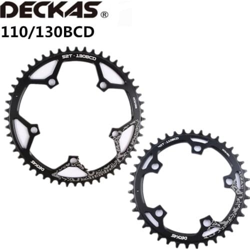 DECKAS 110BCD 130BCD Crown Chainring Narrow Wide Round Chain Ring 36T 38T 40T 42T 44T 46T 48T 50T 52T 54T 56T 58T Sprocket