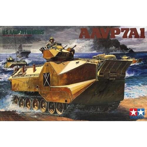 1/35 Tamiya Assembled Model American Amphibious Armored Vehicle AAVP7A1 W/GAP Collection Plastic Building Painting Model Toys
