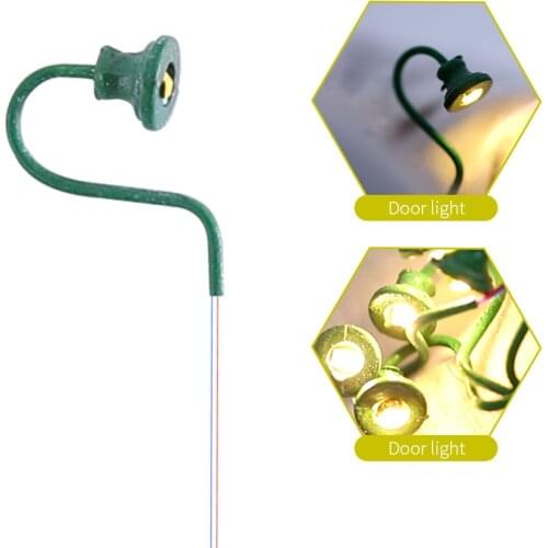 10PCS HO 1/87 Scale Classic Wall Lamps/Street Lights Model Making Railroad/Model Park Lamps/Train/Railroad Layout