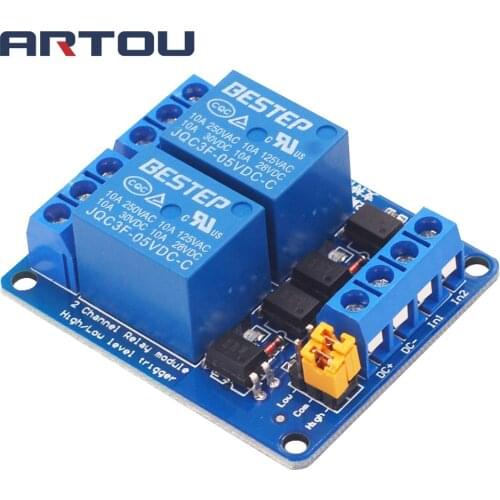 3.3V 5V 12V 24V 2 Channel Relay Module High and low Level Trigger Dual Optocoupler Isolation Relay Module